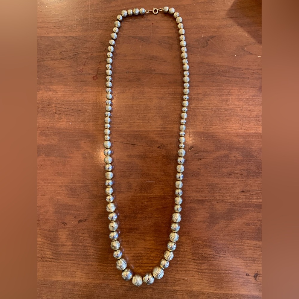 Fashion Jewelry 30” Gold Tone Necklace